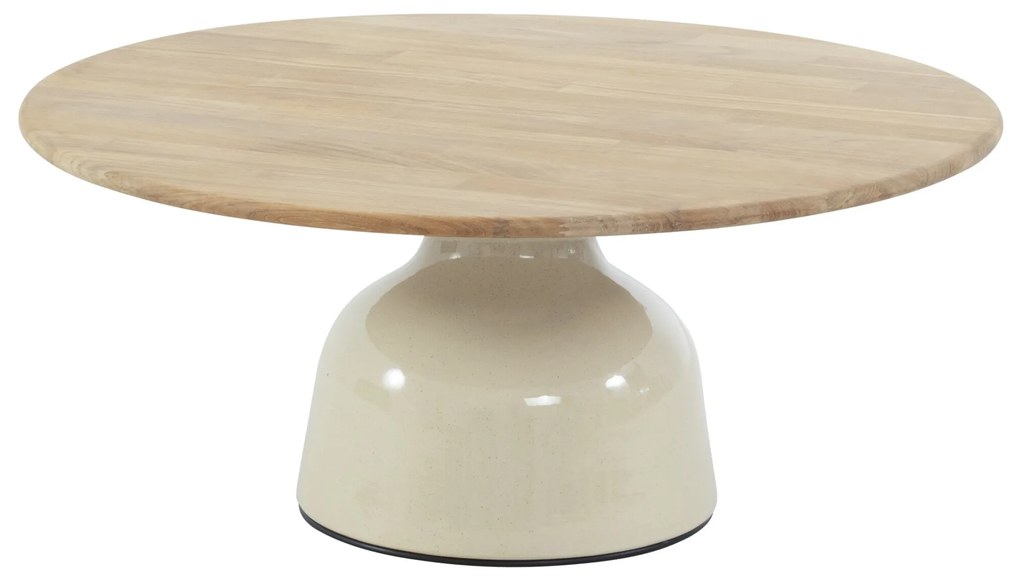 June lounge tuintafel hoogglans keramiek creme 80xH35 cm 4 Seasons Outdoor
