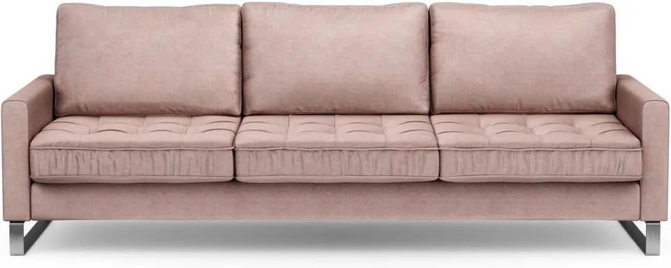 Rivièra Maison - West Houston Sofa 3,5 seater, velvet, blossom - Kleur: roze