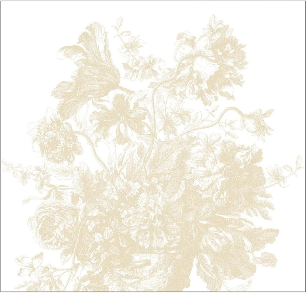 Behang Frans Uyterlinde - Engraved Flowers