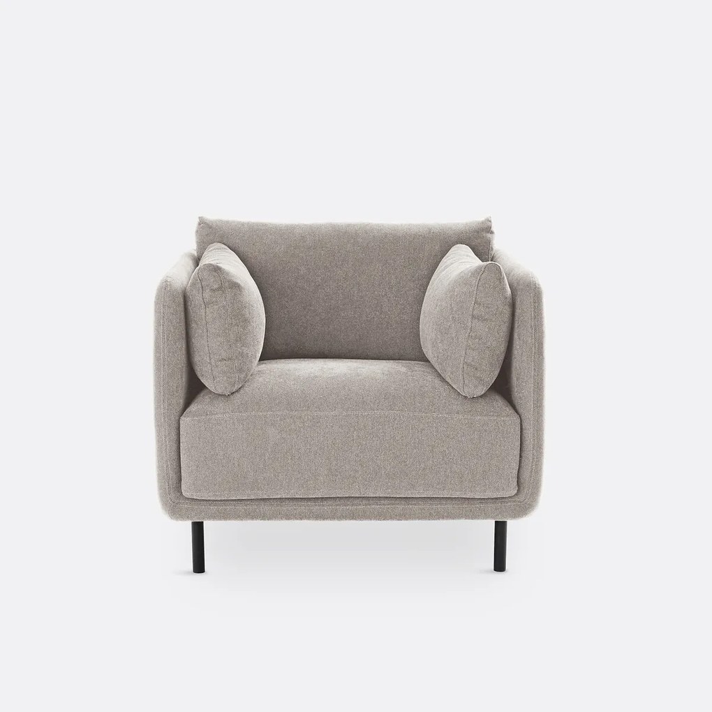 Fauteuil, stof met structuur, Victor