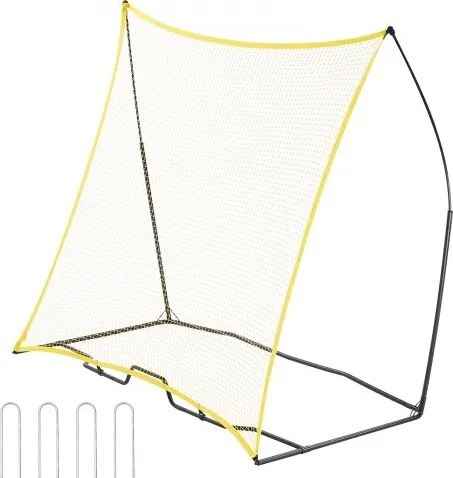 VEVOR Soccer Rebounder Draagbare Voetbaltrainer 7 x 7 voet Voetbaltrainingsuitrusting Gemaakt van ijzer en polyester, Sport Voetbal Rebounder Muur met draagbare tas, voor Team Solo Training Passing Volley
