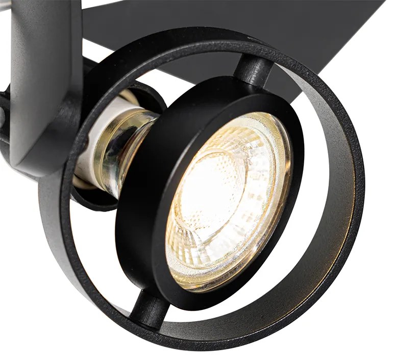 Moderne plafondSpot / Opbouwspot / Plafondspot zwart draai- en kantelbaar GU10 50mm - Master Modern GU10 vierkant Binnenverlichting Lamp