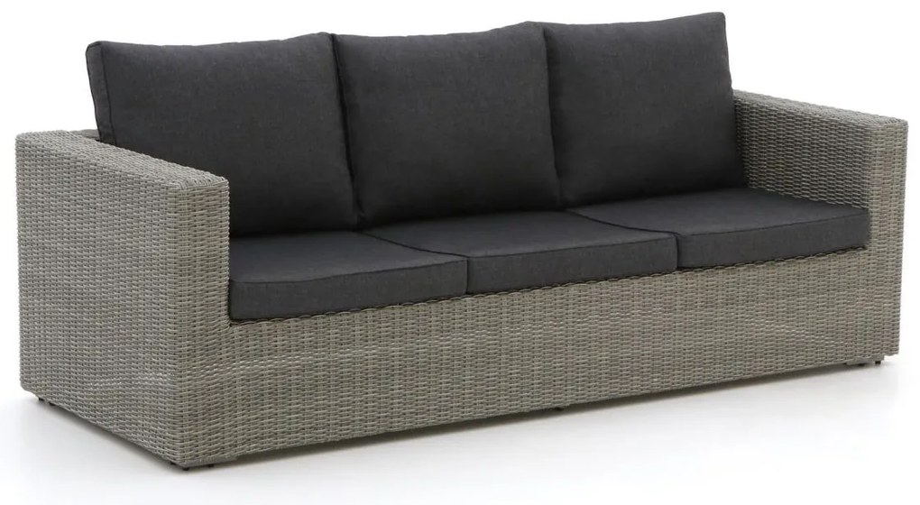 + 15% kassakorting | Loungebank Tuin Intenso   | Wicker (vlechtwerk) | 3 personen | Tuinbank Grijs | 230cm | Incl. kussens | Kees Smit Tuinmeubelen