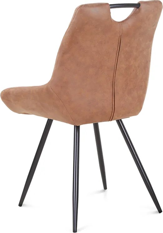 Eetkamerstoel SC3 - lederlook Soft cognac