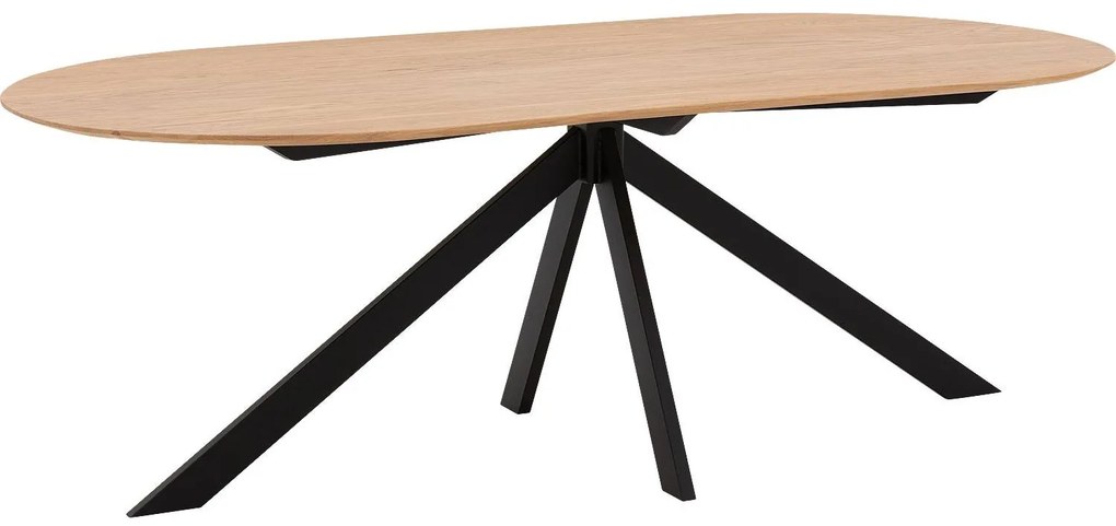 Goossens Excellent Eettafel Uniek, Semi rond 200 x 100 cm