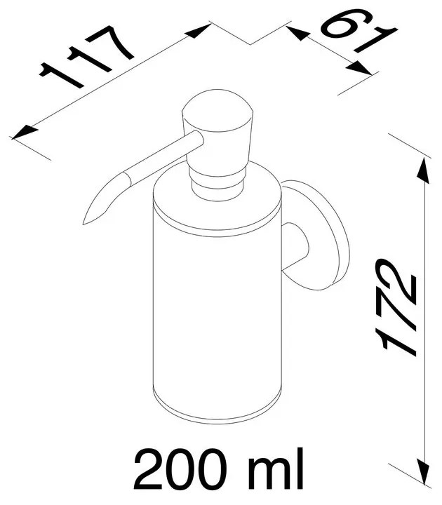 Geesa Nemox zeepdispenser 200ml RVS geborsteld