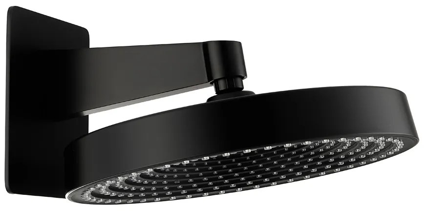 Saniclear Evolution hoofddouche 30cm met wandbevestiging zwart mat