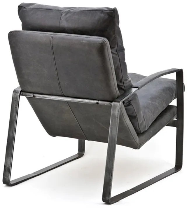 Eleonora Lex Industriele Fauteuil Leer Antraciet