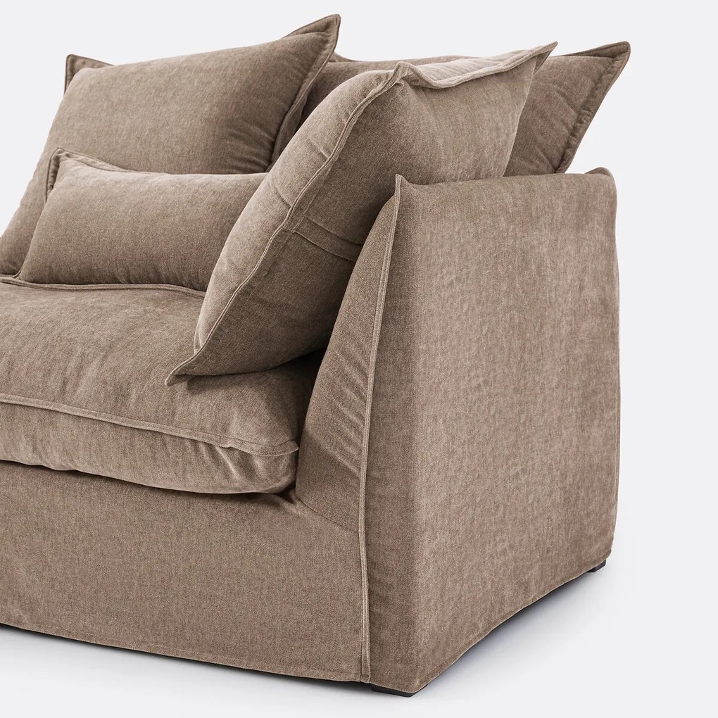 Longchair links, afneembare hoes, in gemêleerd polyester, ODNA