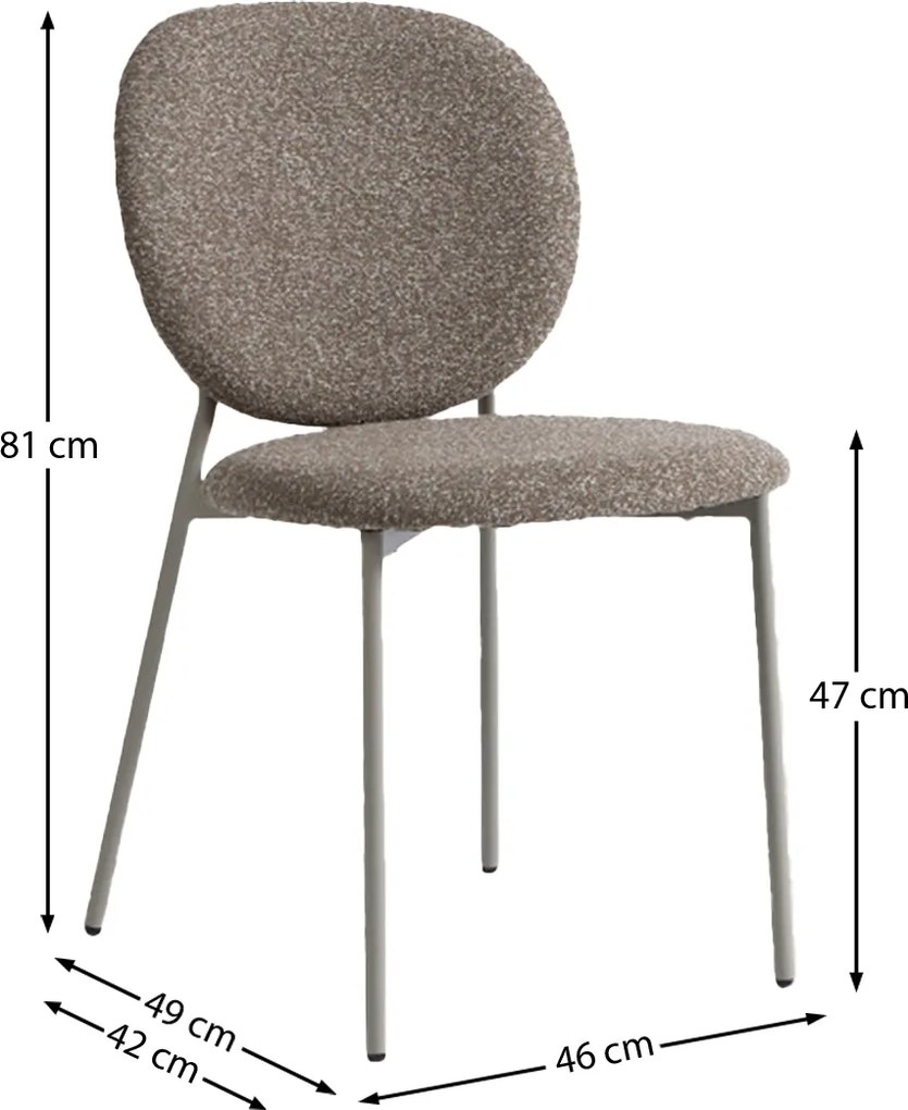 Moderne Stoelen Stapelbaar Bruin