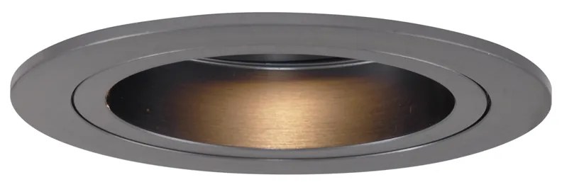 Set van 6 Moderne inbouwspot gunmetal GU10 50mm rond kantelbaar - Chuck