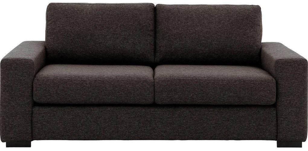 Goossens   donkerbruin, stof, 2,5-zits, stijlvol landelijk