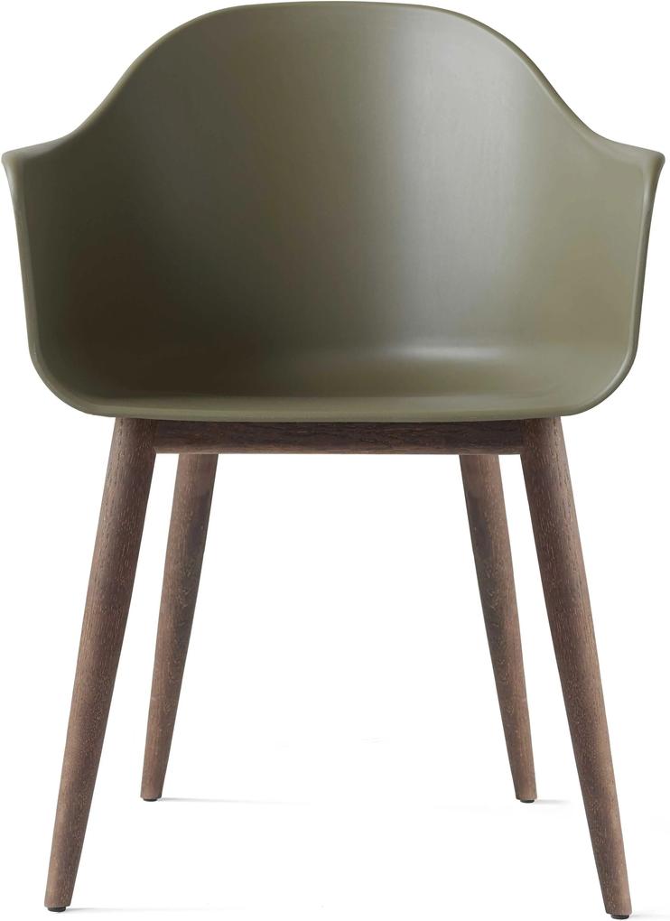 Menu Harbour Chair stoel olive met onderstel donker eiken