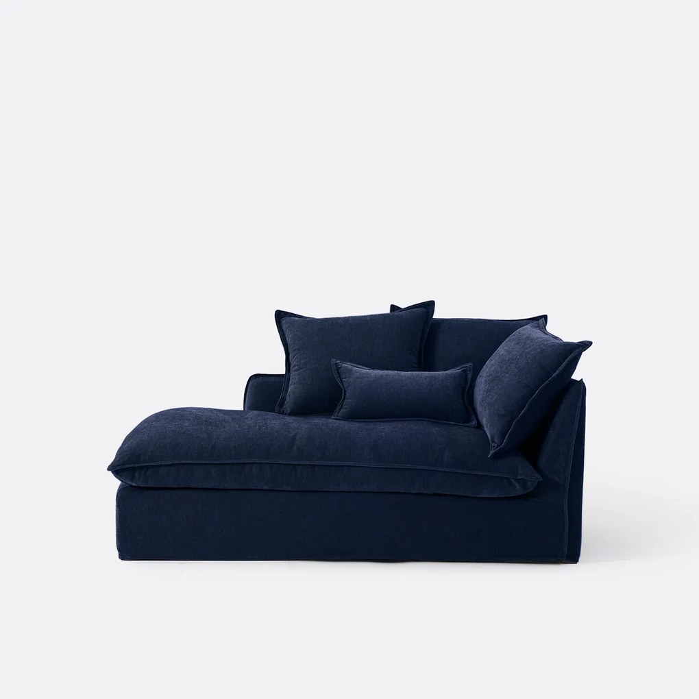 Longchair links, afneembare hoes, in gemêleerd polyester, ODNA