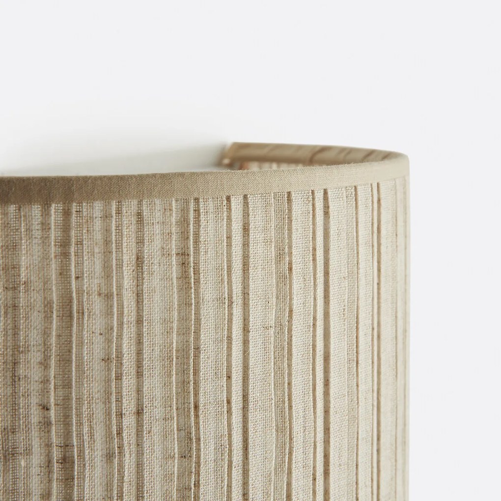 Wandlamp in geplooid linnen H18 cm, Jakoma