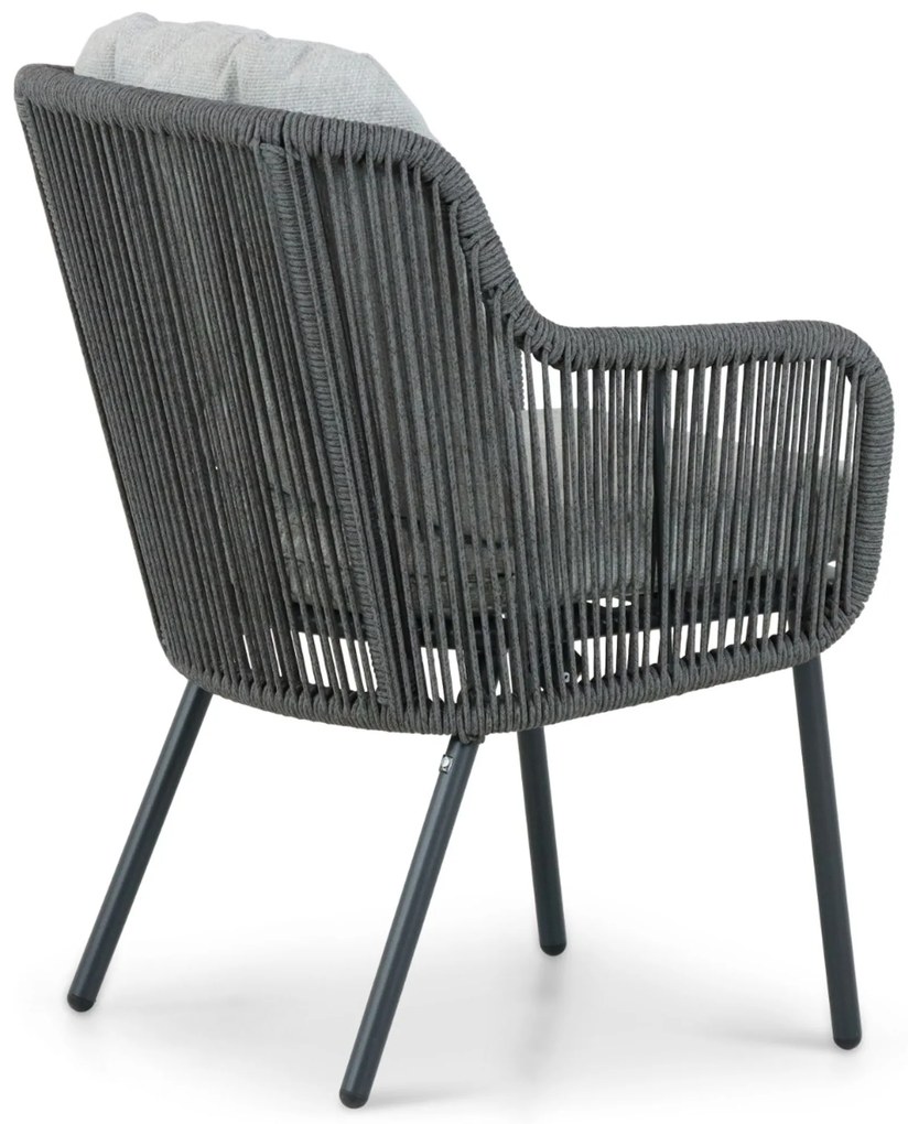 Tuinstoel Aluminium/rope Grijs-antraciet Santika Nanda