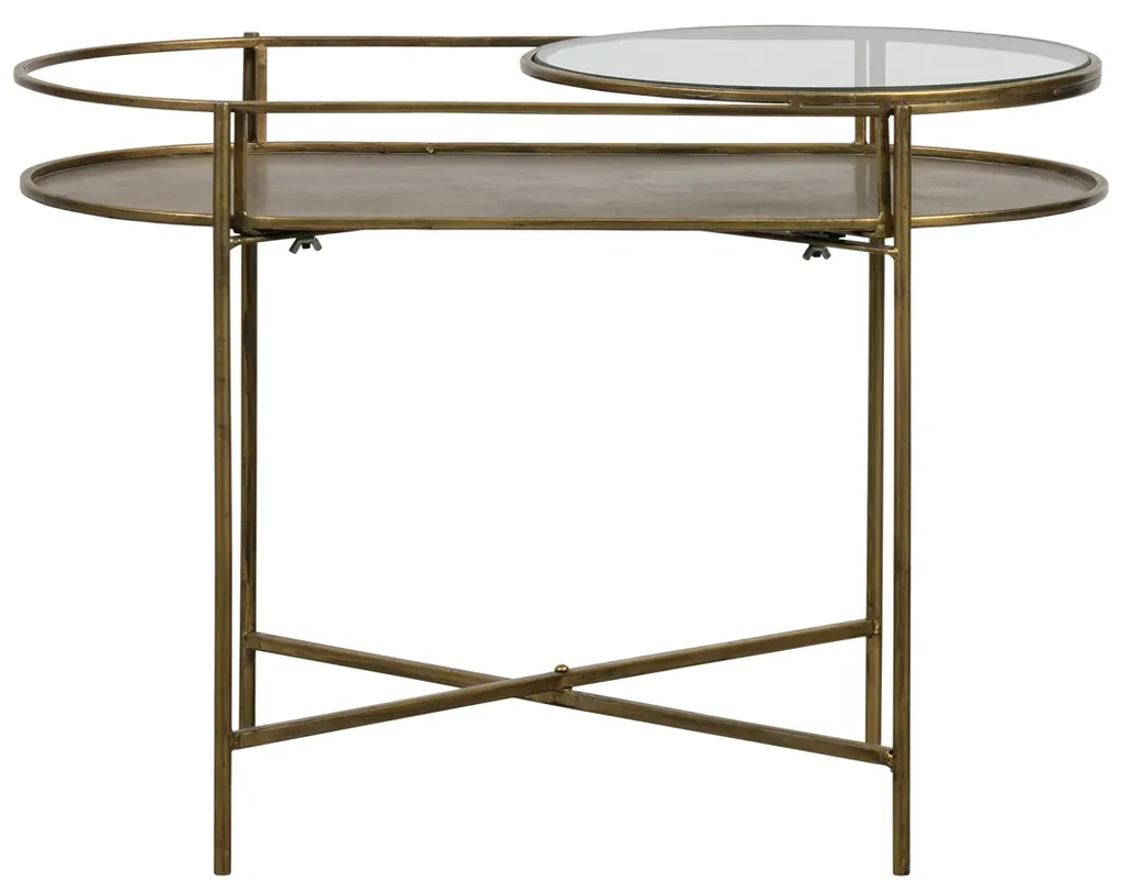 BePureHome Adorable Antique Brass Bijzettafel Ovaal - 65 X 37cm.
