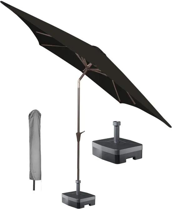 Â® vierkante parasol Altea 230x230 cm met hoes en voet - Black
