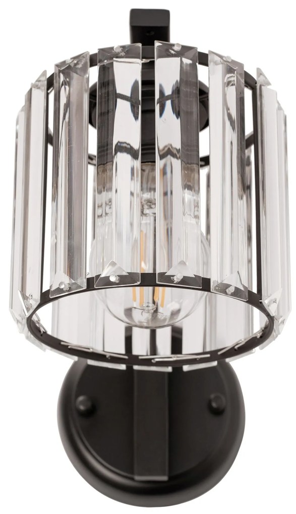 Wandlamp metaal kristal zwart APP512-1W