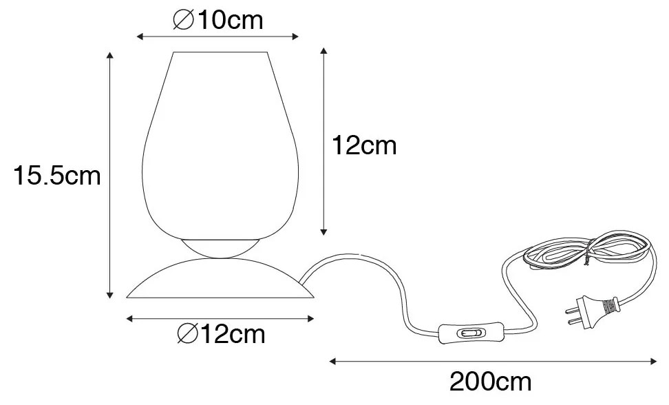 Klassieke tafellamp goud met glas - Elien Klassiek / Antiek G9 rond Binnenverlichting Lamp
