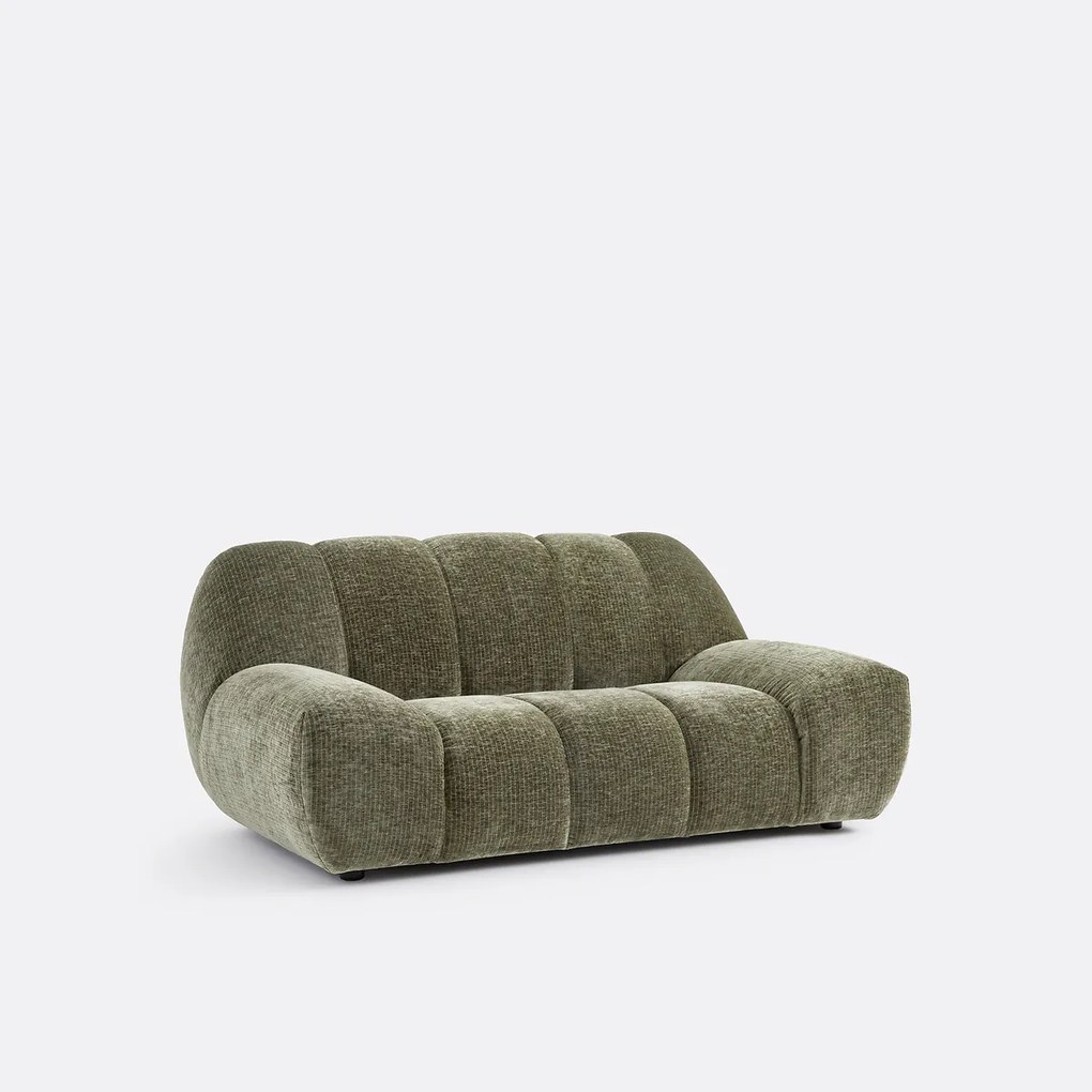 Vintage 2-zitsbank in ribfluweel, Nuria