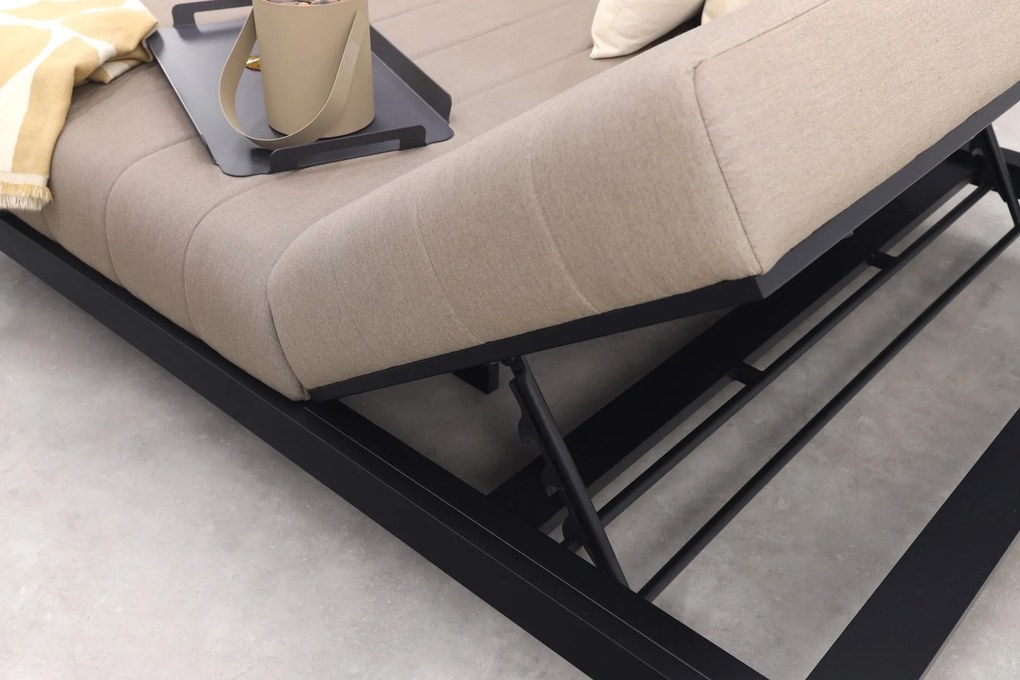 Mexico 2-persoons sunbrella ligbed - Taupe