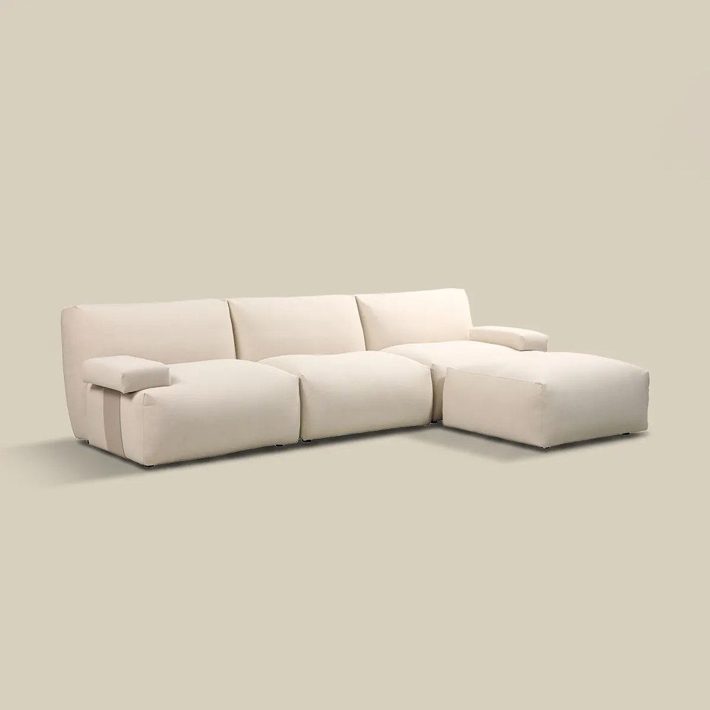 Modulaire Bank Met Hocker Creme