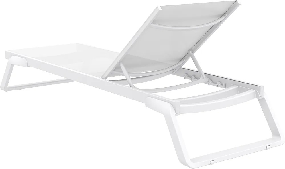 Siesta Ligbed - Tropic - Wit - Kunststof - Stapelbaar - Siesta