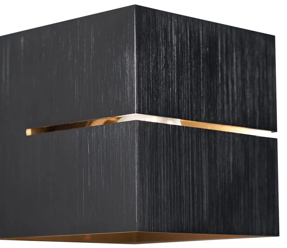 Moderne wandlamp gunmetal met lichteffect - Transfer Groove