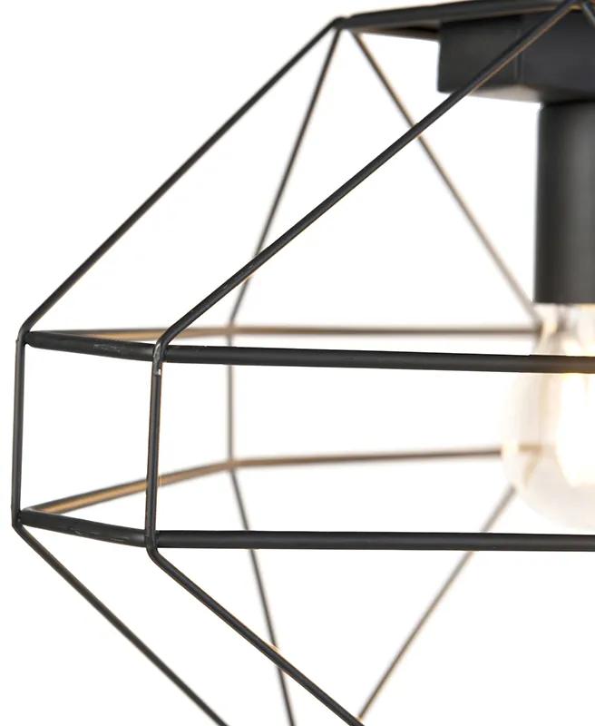 Industriële hanglamp zwart 3-lichts - Carcass Design, Modern Minimalistisch E27 Draadlamp Scandinavisch Binnenverlichting Lamp