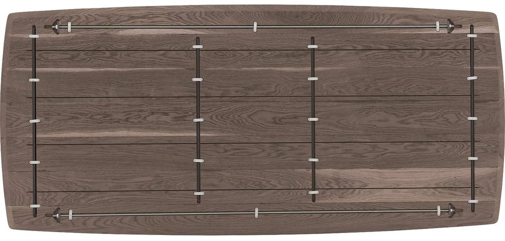 Goossens Excellent Eettafel Uniek, Semi rechthoekig 220 x 100 cm