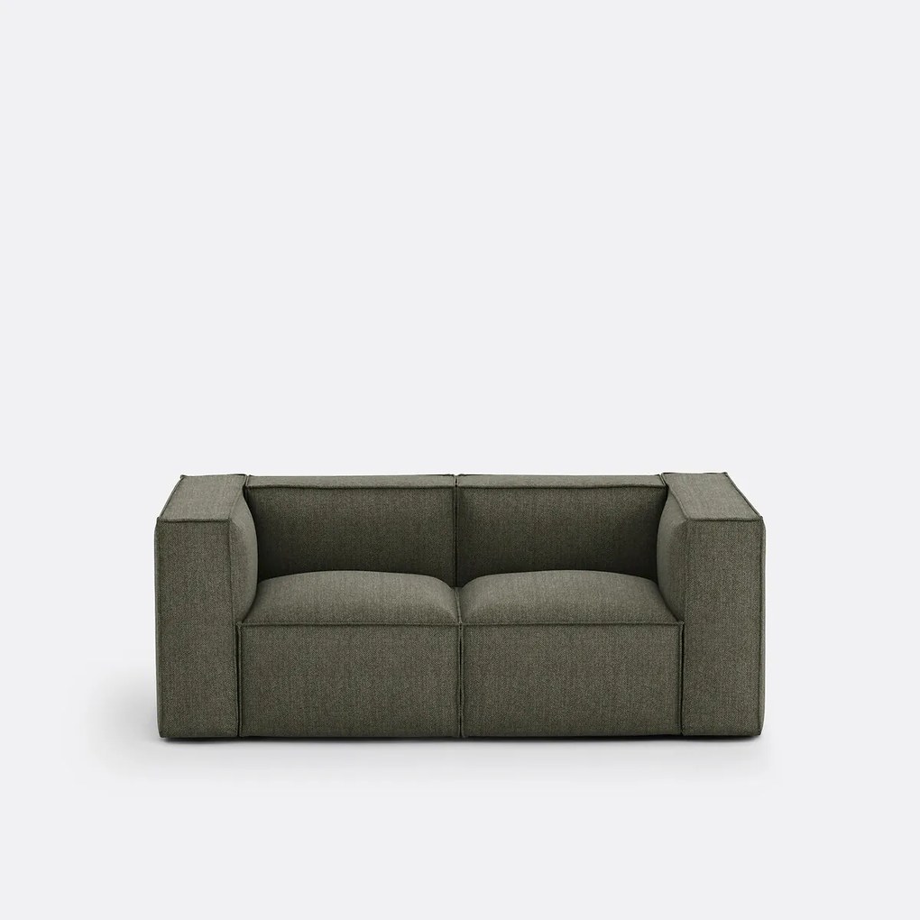 Moduleerbare bank, 2-zit, getextureerde stof, Seven
