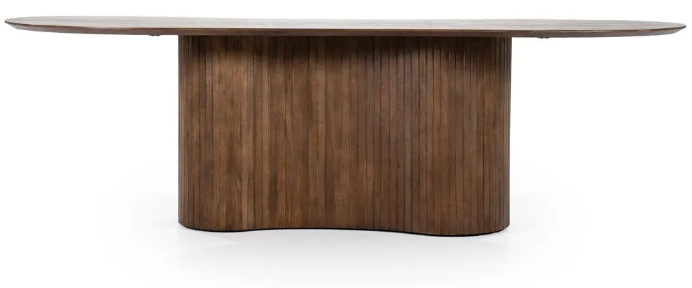 Eleonora Jordy Organische Vorm Eettafel Donkerbruin 250 Cm - 250 X 110cm.