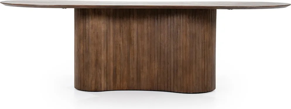 Organische Vorm Eettafel Donkerbruin 250 Cm - 250 X 110cm.