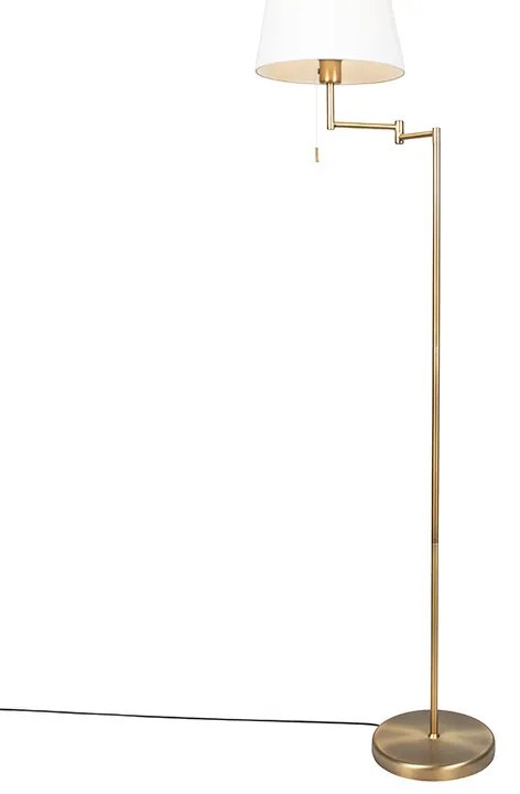 Smart klassieke vloerlamp brons met wit incl. WiFi A60 - Ladas Fix