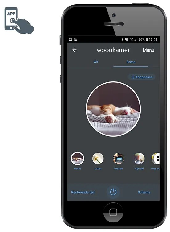 Smart buitenlamp paal donkergrijs 45 cm incl. Wifi P45 - Malios