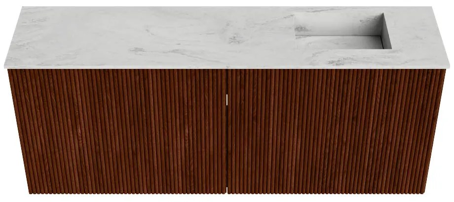 Mondiaz Joya DLux 100cm toiletmeubel ruby met wastafel faye rechts zonder kraangat opalo