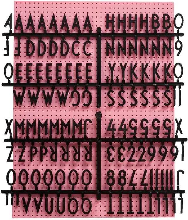 Letterbord Lyon - roze - 28x21 cm - Leen Bakker