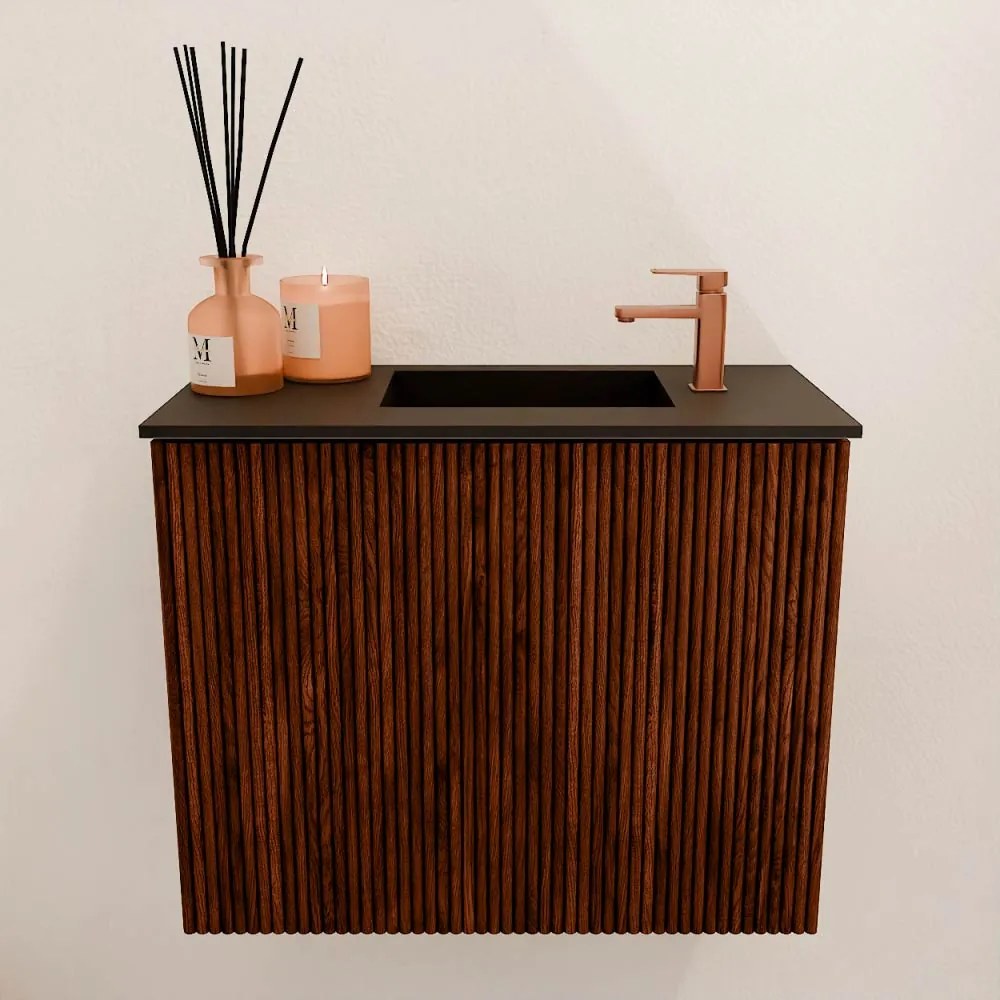 Mondiaz Joya 50cm toiletmeubel ruby met wastafel faye rechts 1 kraangat urban