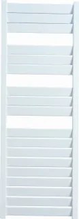 Sani Louvre radiator (decor) staal wit (hxlxd) 930x1000x35mm