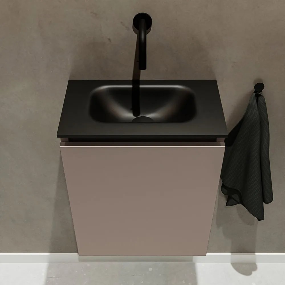 Mondiaz Ture 40cm toiletmeubel smoke met wastafel urban midden geen kraangat