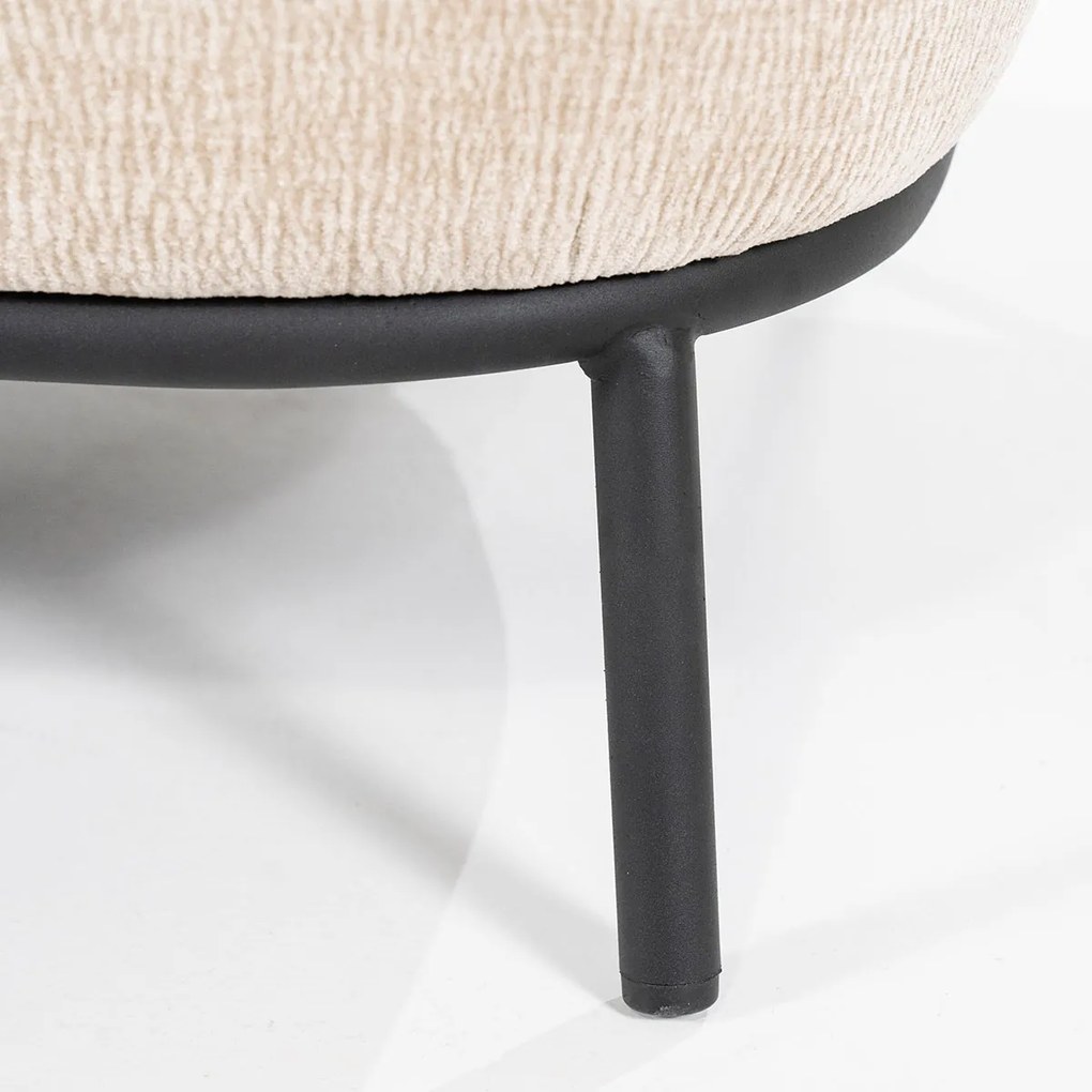 Zachte Fauteuil Taupe Met Ronde Rug