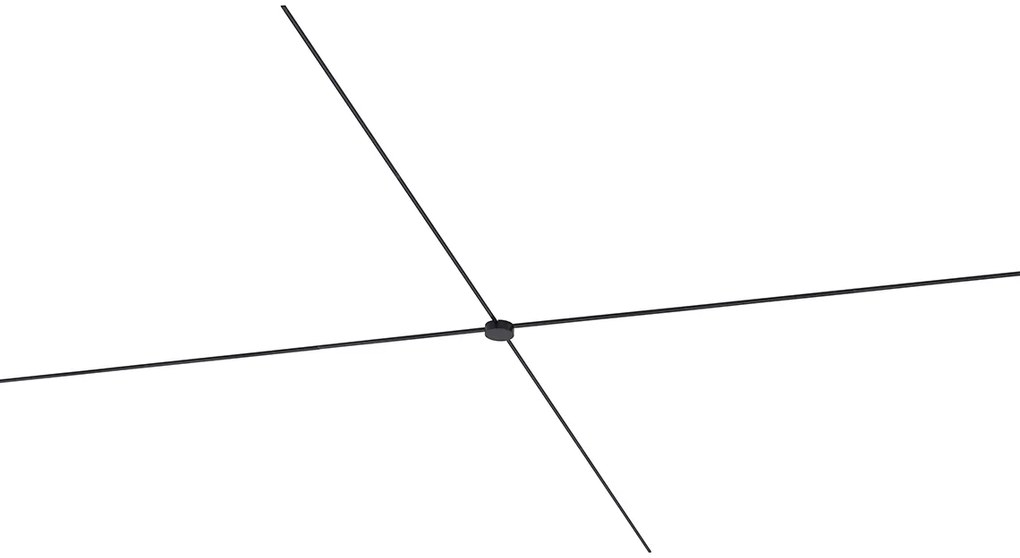 Modern railsysteem zwart 1-fase 1000 cm met ronde voeding - Magnetic Modern Binnenverlichting Lamp
