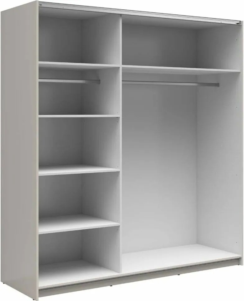 Kledingkast Livevaro 110, Kasjmier, 196x183x60cm, 147.1 kg, Kledingkast deuren: Schuivend, Aantal planken: 5, Aantal planken: 5