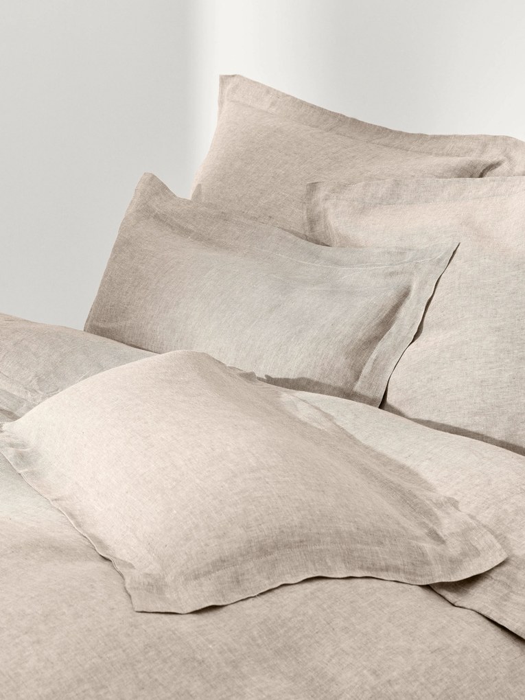 Linnen dekbedovertrek Linna met bies