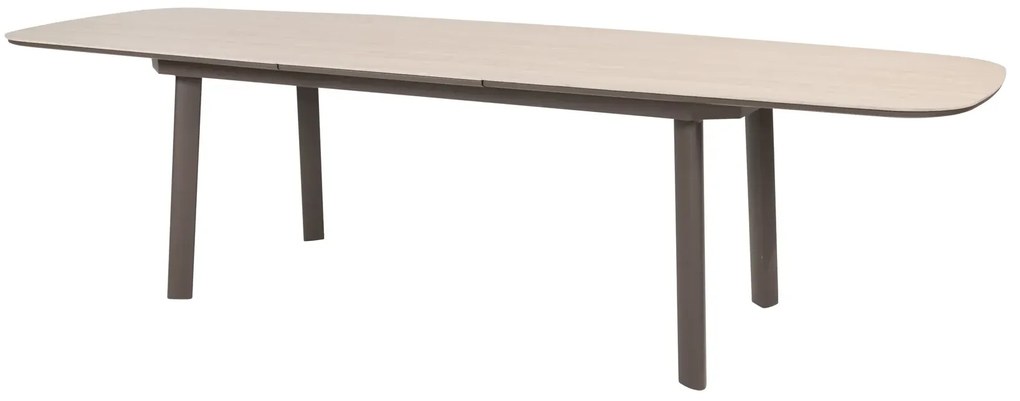 Taste by 4 Seasons Manolo uitschuifbare tuintafel terre met keramisch blad 230 - 290 cm Tuintafel bruin weerbestendig
