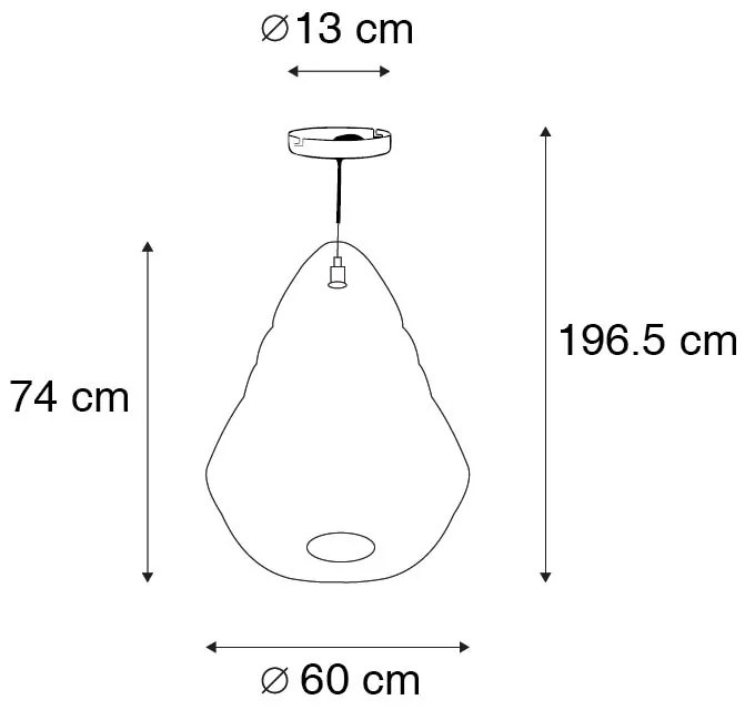 Oosterse hanglamp goud 60cm - Nidum