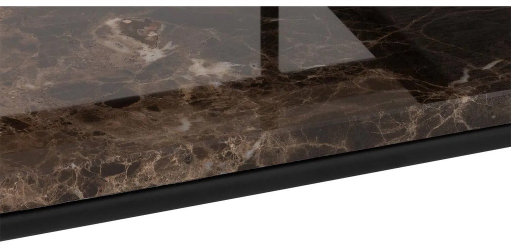 Goossens Excellent Salontafel Avene rechthoekig, glas zwart, elegant chic, 118 x 40 x 58 cm