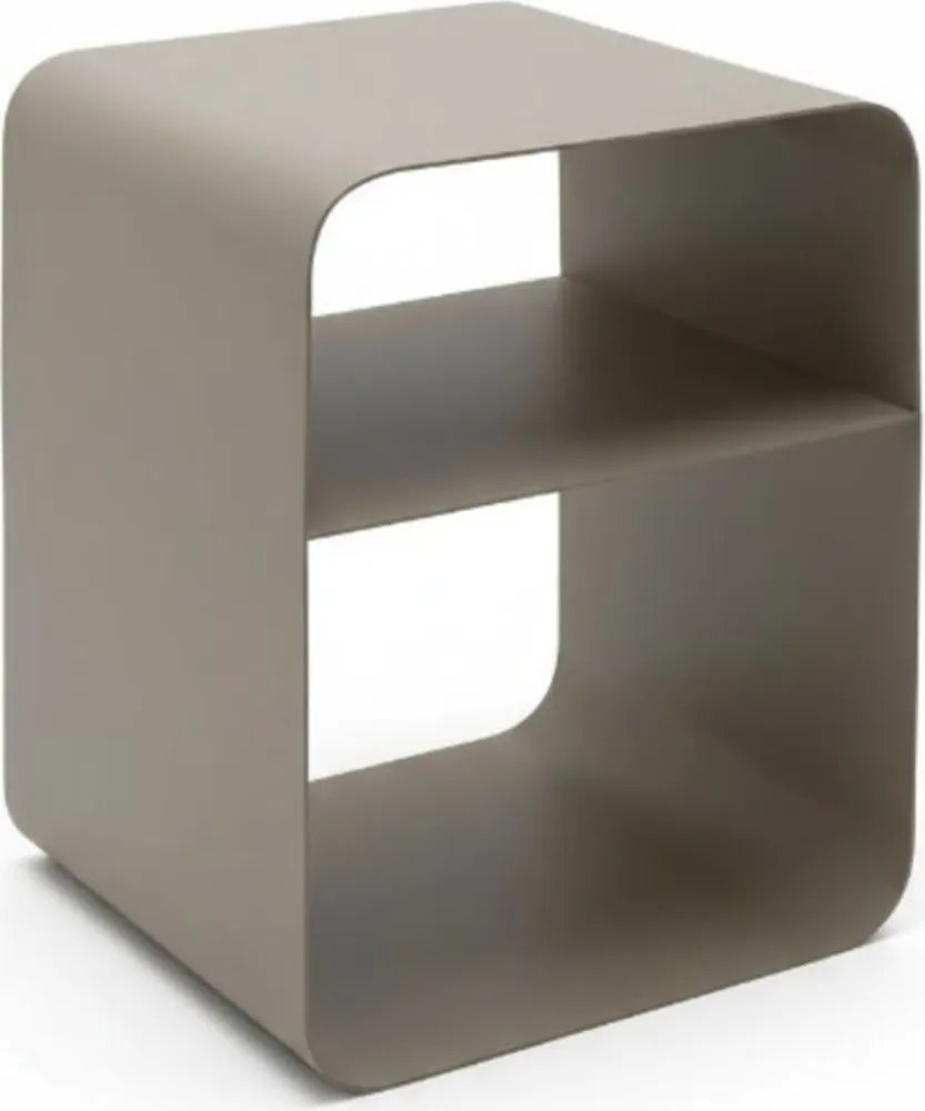 Stalen Bijzettafel Brons - 38 X 33cm.