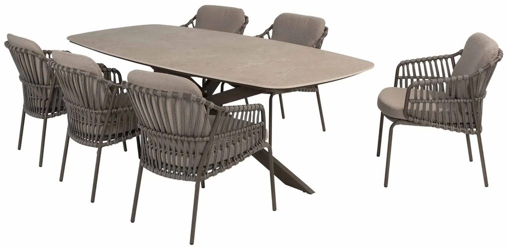 4 Seasons Outdoor Capalbio dining chair terre  Tuinstoel    bruin weerbestendig